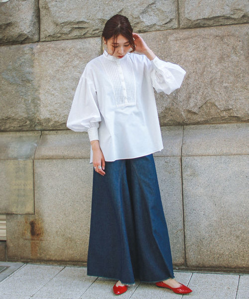 SHIPS（シップス）の「SHOP PRESSピンタックボリュームブラウス