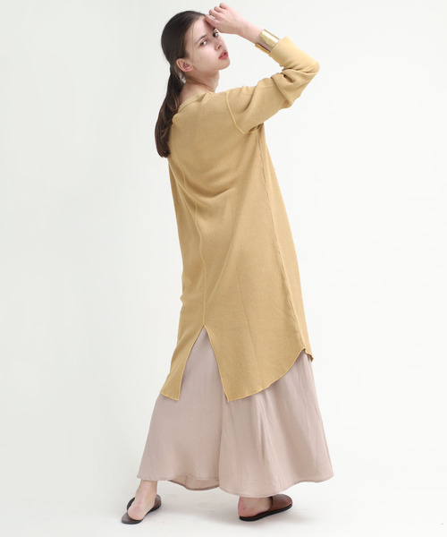 RNA-N(アールエヌエーエヌ)の「M1378 21OEワッフルワンピース(ワンピース・レディース・キナリ/ターメリック/スミクロ・MEDIUM)」の8枚目の写真