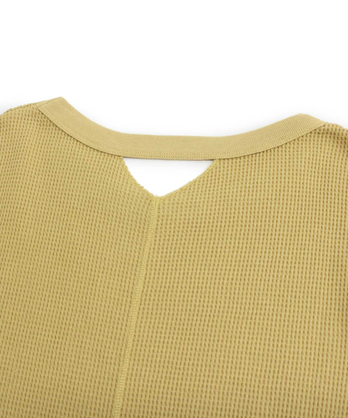 RNA-N(アールエヌエーエヌ)の「M1378 21OEワッフルワンピース(ワンピース・レディース・キナリ/ターメリック/スミクロ・MEDIUM)」の4枚目の写真