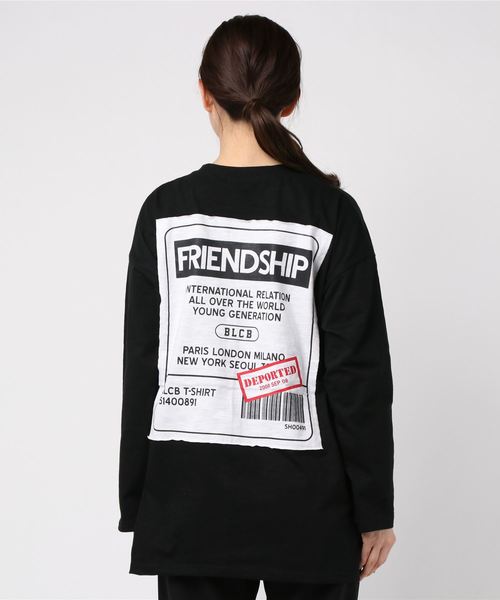 DING（ディング）の「DING/FRIENDSHIPビッグシルエットロンT（Tシャツ/カットソー・レディース・オレンジ/ブラック・FREE）」の20枚目の写真