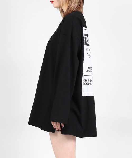 DING（ディング）の「DING/FRIENDSHIPビッグシルエットロンT（Tシャツ/カットソー・レディース・オレンジ/ブラック・FREE）」の13枚目の写真