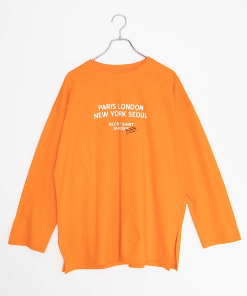 DING（ディング）の「DING/FRIENDSHIPビッグシルエットロンT（Tシャツ/カットソー・レディース・オレンジ/ブラック・FREE）」の19枚目の写真