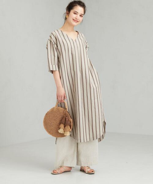 セール Fm Milo ミロ コットン Li Vネック ワンピース ワンピース Green Label Relaxing グリーンレーベルリラクシング のファッション通販 Zozotown