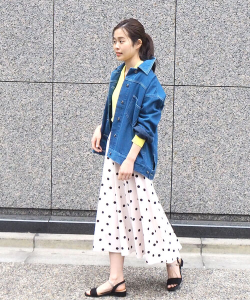 fredy repit(フレディレピ)の「ミディ丈デニムジャケット(デニムジャケット・レディース・ブルー/アイボリー・38)」の9枚目の写真