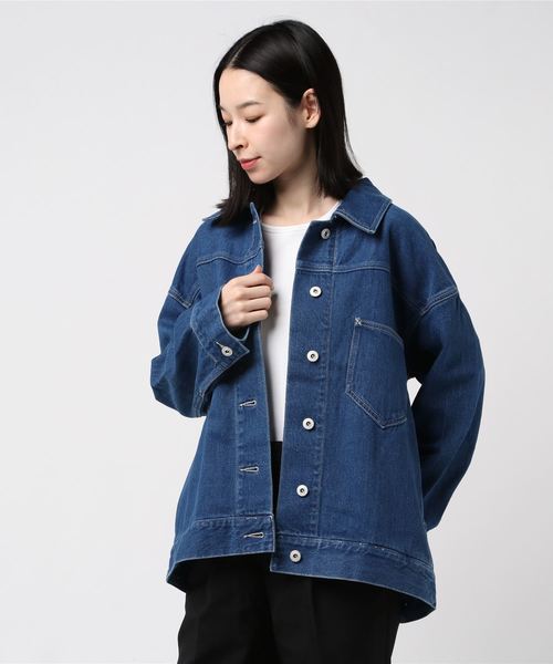 fredy repit(フレディレピ)の「ミディ丈デニムジャケット(デニムジャケット・レディース・ブルー/アイボリー・38)」の6枚目の写真