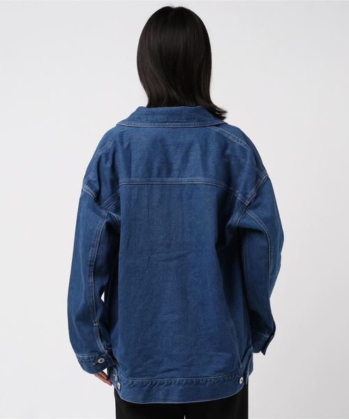 fredy repit(フレディレピ)の「ミディ丈デニムジャケット(デニムジャケット・レディース・ブルー/アイボリー・38)」の4枚目の写真