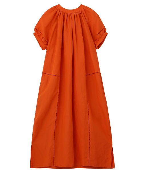 MILKFED.（ミルクフェド）の「GATHERED NECK DRESS（ワンピース・レディース・オレンジ/ブラウン/ブラック・ONE SIZE）」の3枚目の写真