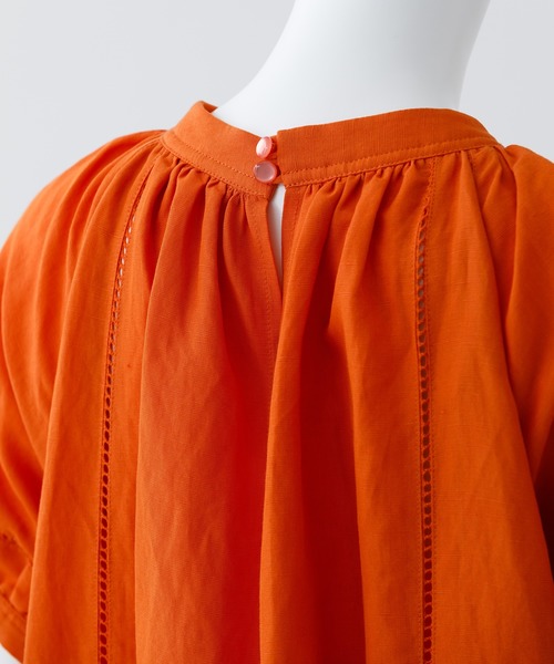 MILKFED.（ミルクフェド）の「GATHERED NECK DRESS（ワンピース・レディース・オレンジ/ブラウン/ブラック・ONE SIZE）」の7枚目の写真