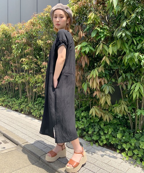 MILKFED.（ミルクフェド）の「GATHERED NECK DRESS（ワンピース・レディース・オレンジ/ブラウン/ブラック・ONE SIZE）」の14枚目の写真