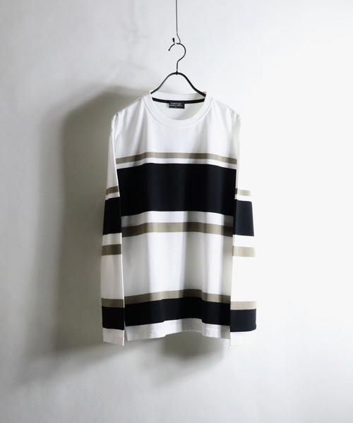 Confirm(コンファーム)の「Confirm / コンファーム 代わり編みマルチロンT(Tシャツ/カットソー・メンズ・ベージュ/ネイビー/グレー/ワイン・M/L)」の3枚目の写真