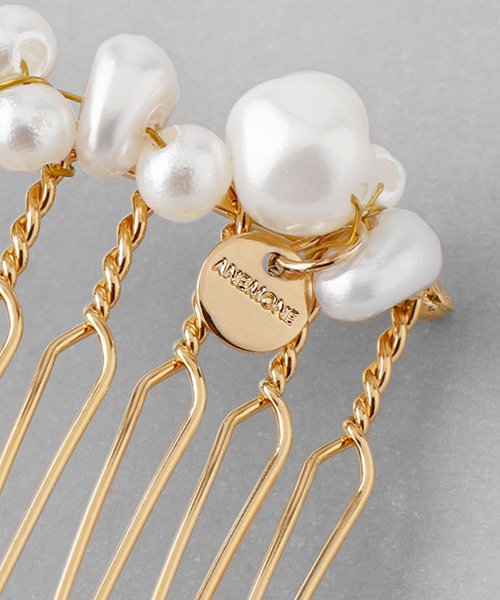 ANEMONE（アネモネ）の「パールラインコーム（その他ヘアアクセサリー・レディース・ホワイト・FREE）」の2枚目の写真