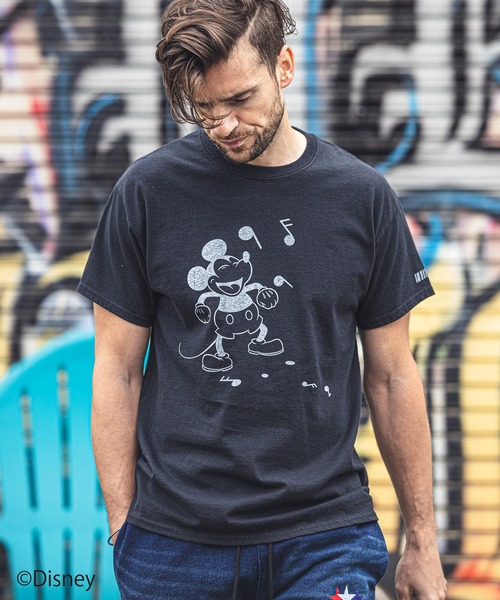 felkod(フィルコッド)の「mt6733-Sound Mickey Print Tee(Tシャツ/カットソー・メンズ・インディゴブルー/ブラック/ホワイト・S/M/L)」の10枚目の写真