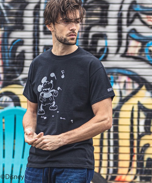 felkod(フィルコッド)の「mt6733-Sound Mickey Print Tee(Tシャツ/カットソー・メンズ・インディゴブルー/ブラック/ホワイト・S/M/L)」の11枚目の写真