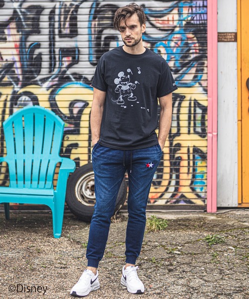 felkod(フィルコッド)の「mt6733-Sound Mickey Print Tee(Tシャツ/カットソー・メンズ・インディゴブルー/ブラック/ホワイト・S/M/L)」の12枚目の写真