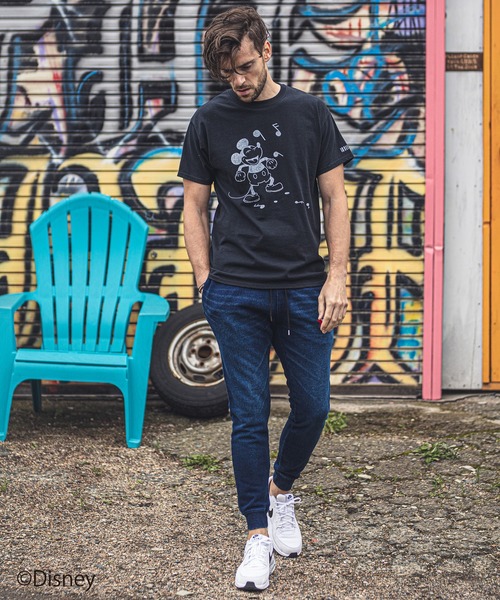 felkod(フィルコッド)の「mt6733-Sound Mickey Print Tee(Tシャツ/カットソー・メンズ・インディゴブルー/ブラック/ホワイト・S/M/L)」の13枚目の写真