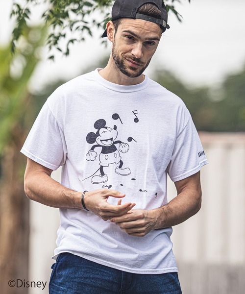 felkod(フィルコッド)の「mt6733-Sound Mickey Print Tee(Tシャツ/カットソー・メンズ・インディゴブルー/ブラック/ホワイト・S/M/L)」の15枚目の写真