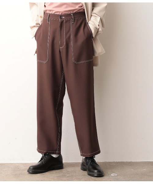 JUNRED（ジュンレッド）の「【セットアップ可能】ラスターツイルベイカーパンツ（その他パンツ・メンズ・ブラック/ダークブラウン・S/M/L）」の5枚目の写真