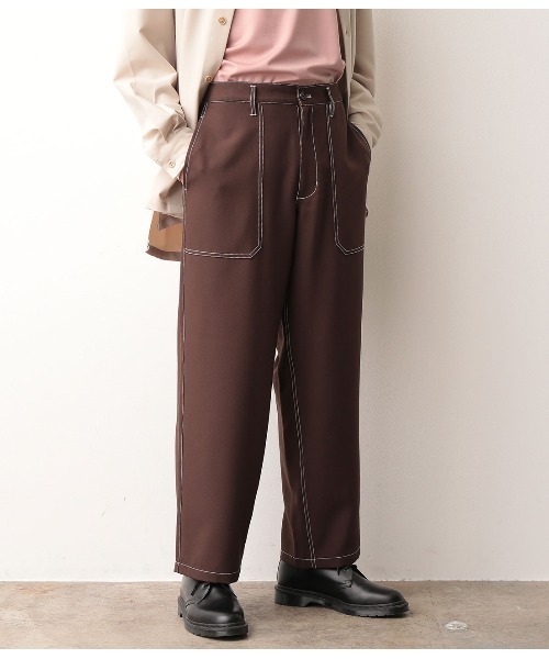 JUNRED（ジュンレッド）の「【セットアップ可能】ラスターツイルベイカーパンツ（その他パンツ・メンズ・ブラック/ダークブラウン・S/M/L）」の6枚目の写真