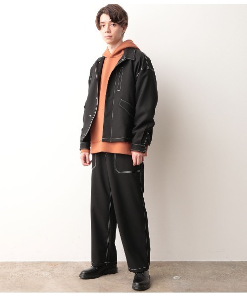 JUNRED（ジュンレッド）の「【セットアップ可能】ラスターツイルベイカーパンツ（その他パンツ・メンズ・ブラック/ダークブラウン・S/M/L）」の8枚目の写真