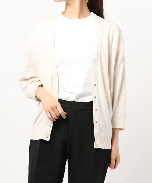 AMERICAN HOLIC（アメリカンホリック）の「ドルマン5分袖ニットカーディガン/5S 〇＊（カーディガン/ボレロ・レディース・ブラック/ブラウン/グレー系その他/マスタード/ネイビー/ホワイト系その他・FREE）」の13枚目の写真