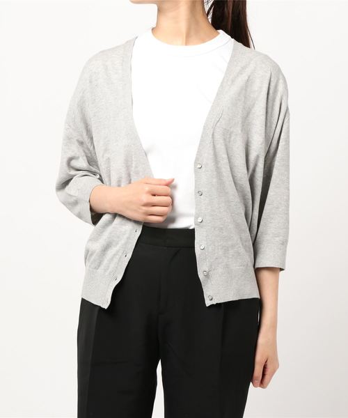 AMERICAN HOLIC（アメリカンホリック）の「ドルマン5分袖ニットカーディガン/5S 〇＊（カーディガン/ボレロ・レディース・ブラック/ブラウン/グレー系その他/マスタード/ネイビー/ホワイト系その他・FREE）」の14枚目の写真