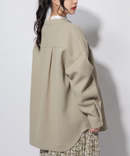 Mysa&Liina（ミーサリーナ）の「バンドカラーCPOジャケット（その他アウター・レディース・ブラウン/ミント/アイボリー/ブラック/グリーン・M）」の20枚目の写真