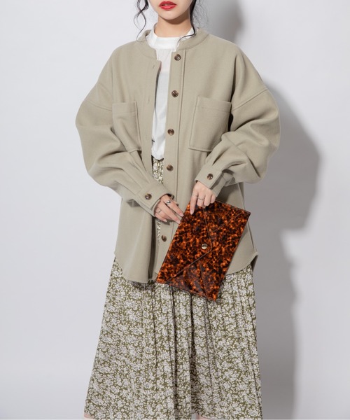 Mysa&Liina（ミーサリーナ）の「バンドカラーCPOジャケット（その他アウター・レディース・ブラウン/ミント/アイボリー/ブラック/グリーン・M）」の21枚目の写真