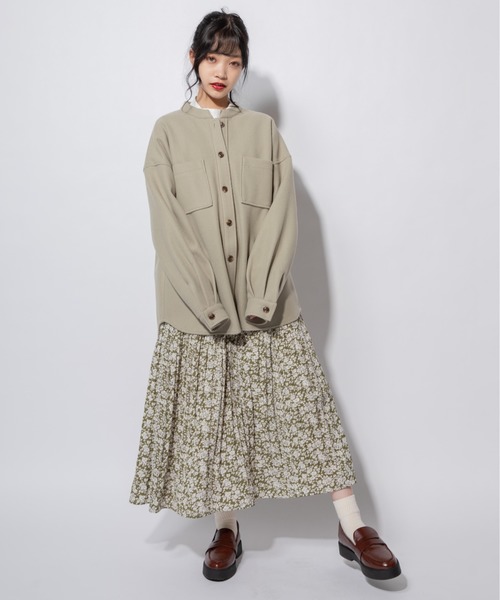 Mysa&Liina（ミーサリーナ）の「バンドカラーCPOジャケット（その他アウター・レディース・ブラウン/ミント/アイボリー/ブラック/グリーン・M）」の6枚目の写真