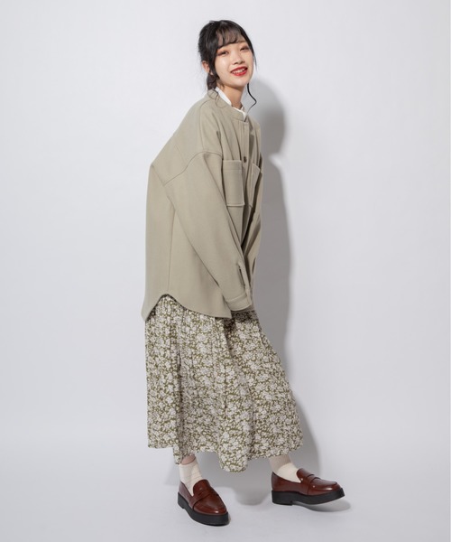 Mysa&Liina（ミーサリーナ）の「バンドカラーCPOジャケット（その他アウター・レディース・ブラウン/ミント/アイボリー/ブラック/グリーン・M）」の7枚目の写真