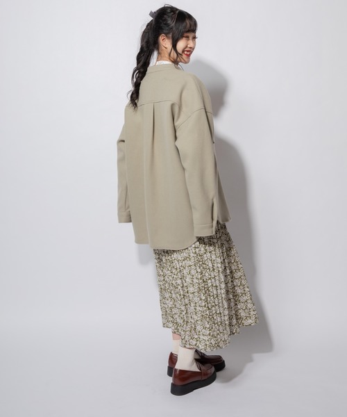 Mysa&Liina（ミーサリーナ）の「バンドカラーCPOジャケット（その他アウター・レディース・ブラウン/ミント/アイボリー/ブラック/グリーン・M）」の8枚目の写真