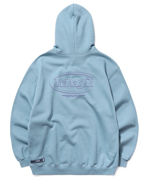 MAHAGRID（マハグリッド）の「『mahagrid/マハグリッド』OVAL LOGO HOODIE/オーバルロゴフーディー（パーカー・レディース・ブラック/ネイビー/ライトグリーン・M/L）」の2枚目の写真