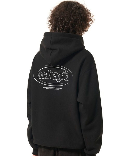 MAHAGRID（マハグリッド）の「『mahagrid/マハグリッド』OVAL LOGO HOODIE/オーバルロゴフーディー（パーカー・レディース・ブラック/ネイビー/ライトグリーン・M/L）」の5枚目の写真