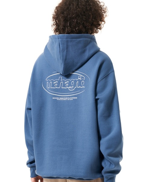 ★韓国人気★MAHAGRID★OVAL LOGO SWEATSHIRT mahagrid/マハグリッド』OVAL LOGO HOODIE/オーバルロゴ