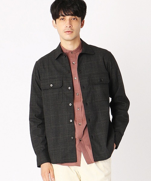 COMME CA ISM(コムサイズム)の「シャツブルゾン(ブルゾン・メンズ・グリーン/ワイン・SMALL/MEDIUM/LARGE)」の2枚目の写真