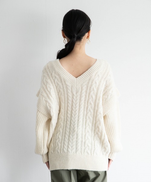 LOWRYS FARM（ローリーズファーム）の「MIXケーブルプルオーバー