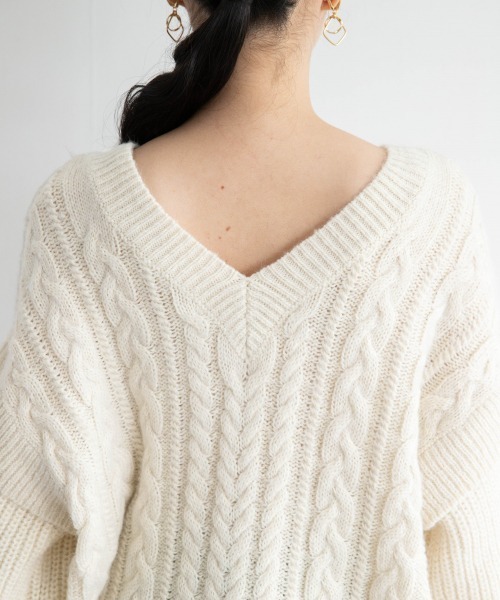 RMK様へ⭐️一回試着短時間⭐️アルページュストーリー　ファー付きニット　サンプル品 ⭐️一回試着短時間⭐️アルページュストーリーファー付きニットサンプル品