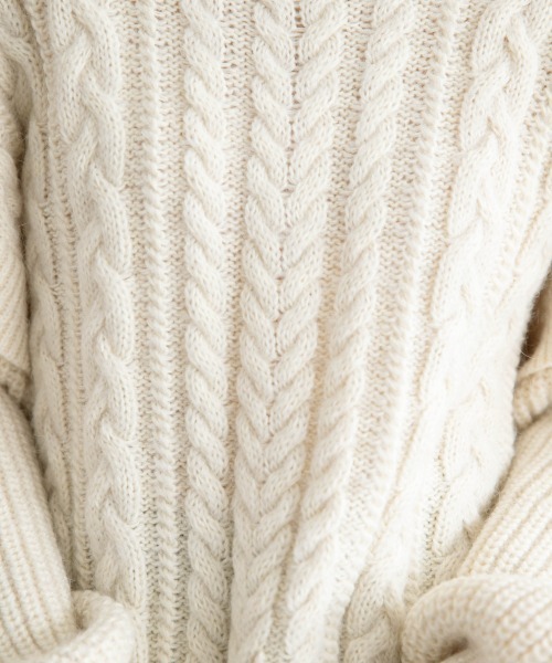 LOWRYS FARM(ローリーズファーム)の「MIXケーブルプルオーバー 918843(ニット/セーター・レディース・オフホワイト/ベージュ/ピンク・FREE)」の15枚目の写真