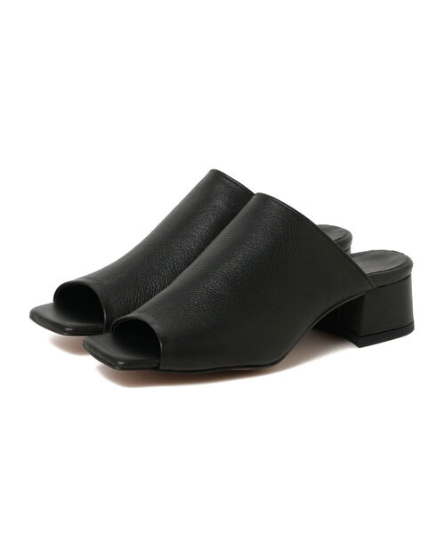 Ray BEAMS（レイビームス）の「Ray BEAMS / スクエアトゥ レザー サンダル（サンダル・レディース・ブラック/グリーン系その他2・24/24.5/23.5/25/23）」の6枚目の写真