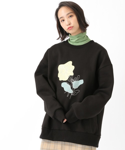 DRUG WITHOUT SIDE EFFECT(ドラッグ ウィズアウト サイド エフェクト)の「DRUG WITHOUT SIDE EFFECT/DWS FLOWERプルオーバー 2932646(スウェット・レディース・ブラック・FREE)」の1枚目の写真