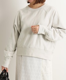 SLOBE IENA | 裏毛クロップドプルオーバー【手洗い可能】◆(Tシャツ/カットソー)