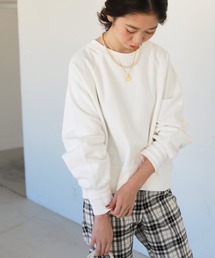 SLOBE IENA | 裏毛クロップドプルオーバー【手洗い可能】◆(Tシャツ/カットソー)