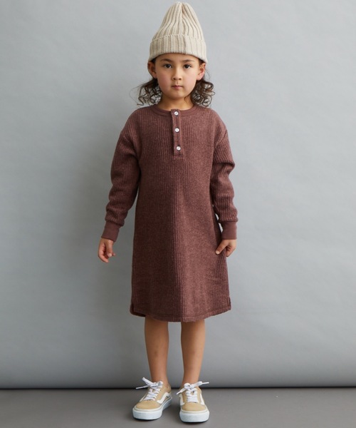 ＆yam（アンドヤム）の「ﾐﾙﾜｯﾌﾙﾜﾝﾋﾟｰｽ（ワンピース・キッズ・ホワイト/ベージュ/ブラック/ブラウン・100/110/120/130/140/150/160）」の3枚目の写真