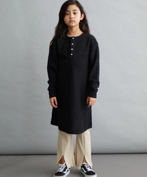 ＆yam（アンドヤム）の「ﾐﾙﾜｯﾌﾙﾜﾝﾋﾟｰｽ（ワンピース・キッズ・ホワイト/ベージュ/ブラック/ブラウン・100/110/120/130/140/150/160）」の2枚目の写真