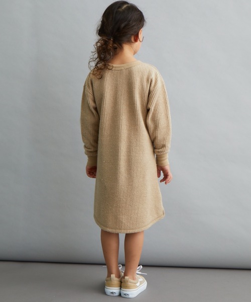 ＆yam（アンドヤム）の「ﾐﾙﾜｯﾌﾙﾜﾝﾋﾟｰｽ（ワンピース・キッズ・ホワイト/ベージュ/ブラック/ブラウン・100/110/120/130/140/150/160）」の16枚目の写真