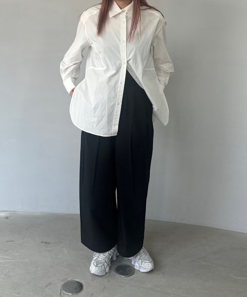 Fano Studios(ファノ ストゥディオズ)の「オーバーサイズ コットンシャツ FD20S106【Fano Studios】(シャツ/ブラウス・レディース・ライトブルー/ホワイト・L/M/S)」の3枚目の写真