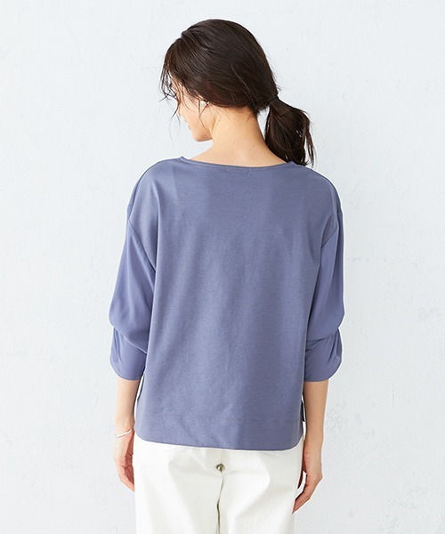 COMME CA ISM（コムサイズム）の「ボリュームスリーブ キーネック カットソー（Tシャツ/カットソー・レディース・ホワイト/ダークブラウン/バイオレット/ライラック・MEDIUM/LARGE）」の13枚目の写真