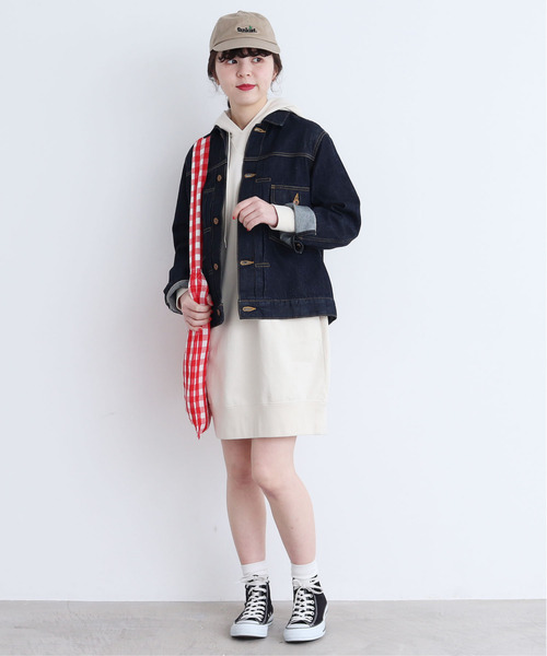 フードミニワンピース ワンピース Child Child Woman チャイルドウーマン のファッション ワンピース コンパクト60 2裏毛