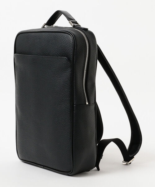 B:MING by BEAMS（ビーミングバイビームス）の「SEEKER / LEATHER BACKPACK（バックパック/リュック・メンズ・ブラック・ONE SIZE）」の2枚目の写真
