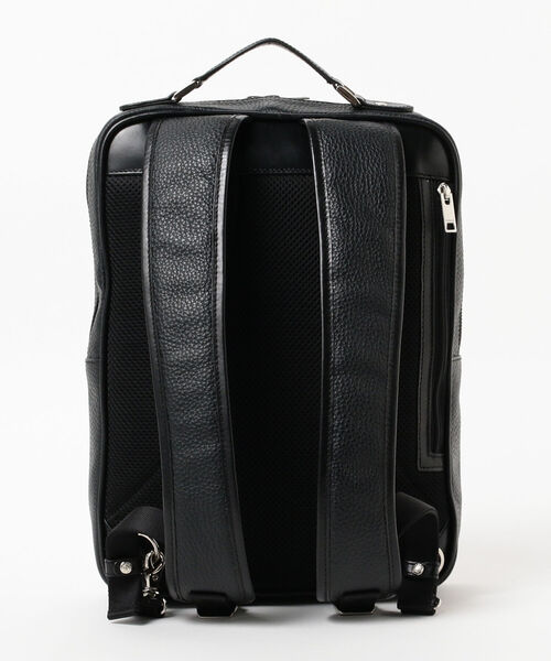 B:MING by BEAMS（ビーミングバイビームス）の「SEEKER / LEATHER BACKPACK（バックパック/リュック・メンズ・ブラック・ONE SIZE）」の4枚目の写真