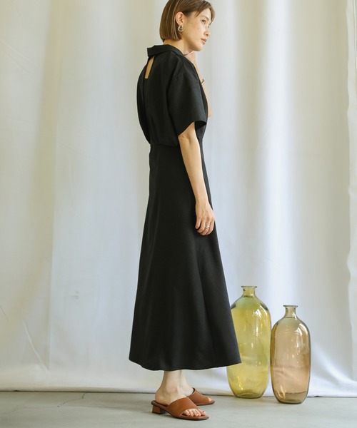 select MOCA（セレクトモカ）の「ウエストタックワッシャーワンピース（ワンピース・レディース・ブラック/ベージュ/ライトブラウン・SMALL/MEDIUM）」の21枚目の写真